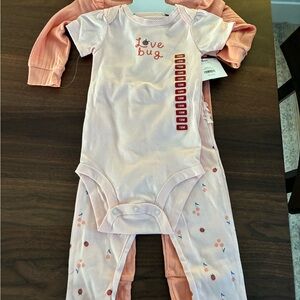 Carter's Pink Love Bug One Piece Set -NEW